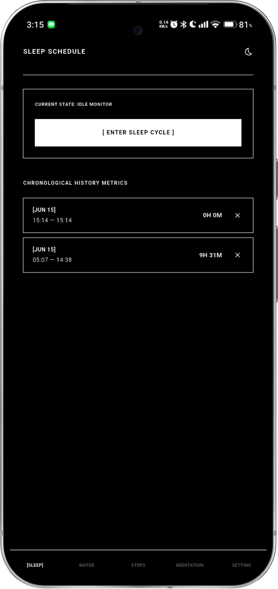 VIDADOR sleep screen 1